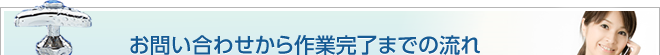 お問い合わせから作業完了までの流れ